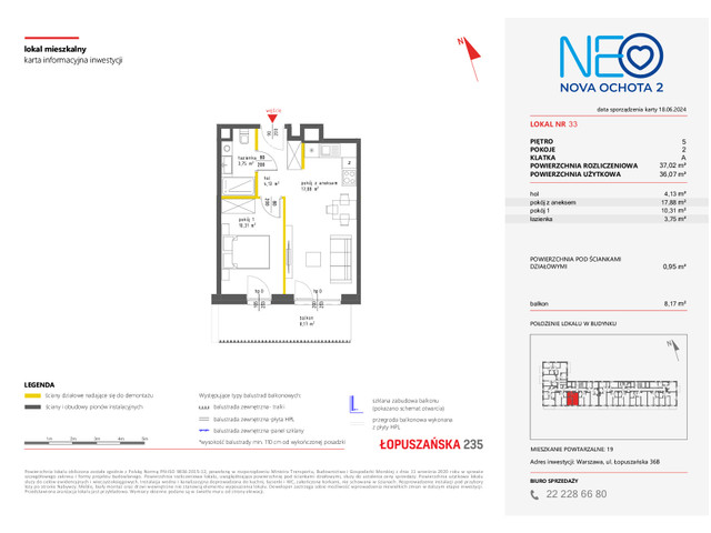 Mieszkanie w inwestycji NEO NOVA OCHOTA, symbol 2M.33 » nportal.pl