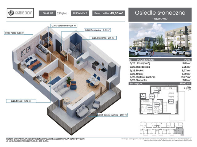 Mieszkanie w inwestycji Osiedle Słoneczne, symbol B1.28 » nportal.pl