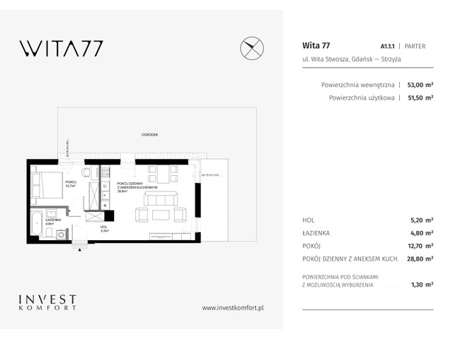 Mieszkanie w inwestycji Wita 77, symbol WITA_A_A1.1.1 » nportal.pl