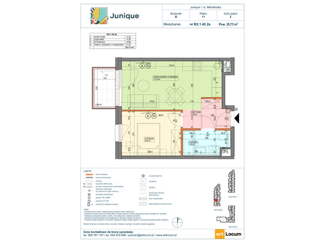 Mieszkanie w inwestycji JUNIQUE I.II, symbol B2.1.42.2a » nportal.pl