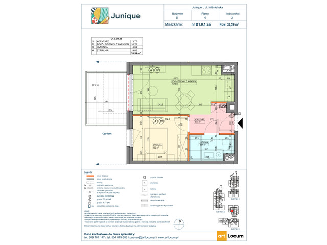 Mieszkanie w inwestycji JUNIQUE I.II, symbol D1.0.01.2a » nportal.pl