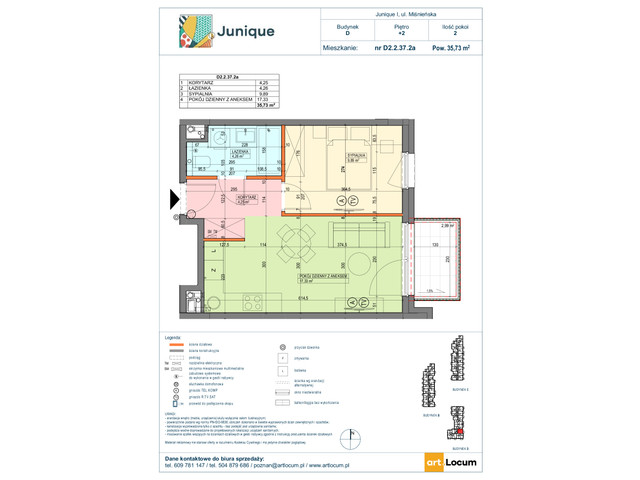 Mieszkanie w inwestycji JUNIQUE I.II, symbol D2.2.37.2a » nportal.pl
