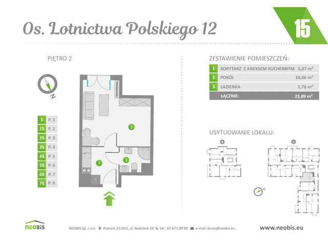 Mieszkanie w inwestycji OS. LOTNICTWA POLSKIEGO 12, symbol 15 » nportal.pl