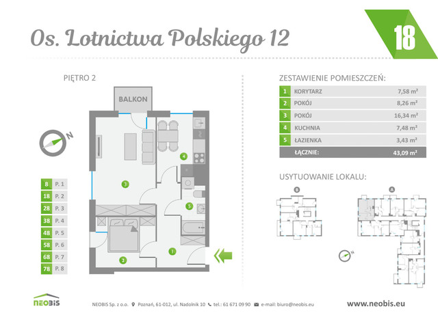 Mieszkanie w inwestycji OS. LOTNICTWA POLSKIEGO 12, symbol 18 » nportal.pl