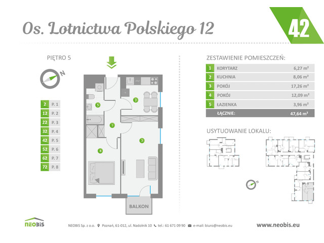 Mieszkanie w inwestycji OS. LOTNICTWA POLSKIEGO 12, symbol 42 » nportal.pl