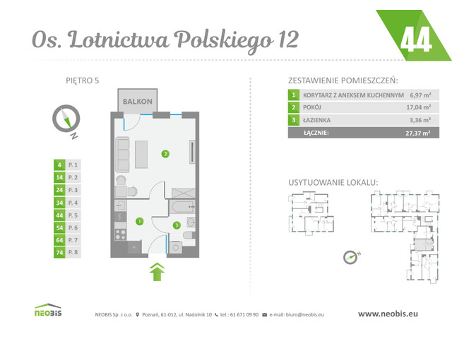 Mieszkanie w inwestycji OS. LOTNICTWA POLSKIEGO 12, symbol 44 » nportal.pl