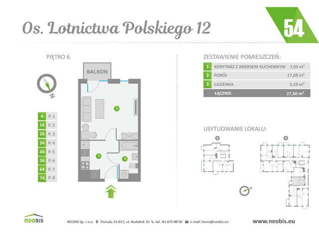 Mieszkanie w inwestycji OS. LOTNICTWA POLSKIEGO 12, symbol 54 » nportal.pl