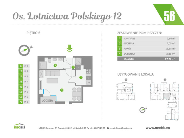 Mieszkanie w inwestycji OS. LOTNICTWA POLSKIEGO 12, symbol 56 » nportal.pl