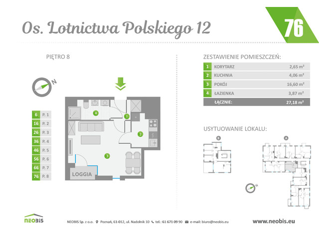 Mieszkanie w inwestycji OS. LOTNICTWA POLSKIEGO 12, symbol 76 » nportal.pl