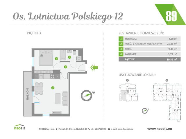 Mieszkanie w inwestycji OS. LOTNICTWA POLSKIEGO 12, symbol 89 » nportal.pl