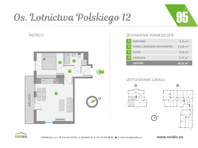 Mieszkanie w inwestycji OS. LOTNICTWA POLSKIEGO 12, symbol 95 » nportal.pl