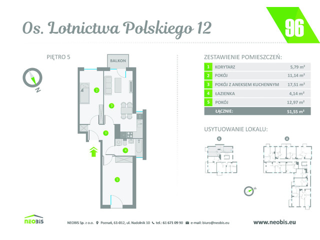 Mieszkanie w inwestycji OS. LOTNICTWA POLSKIEGO 12, symbol 96 » nportal.pl