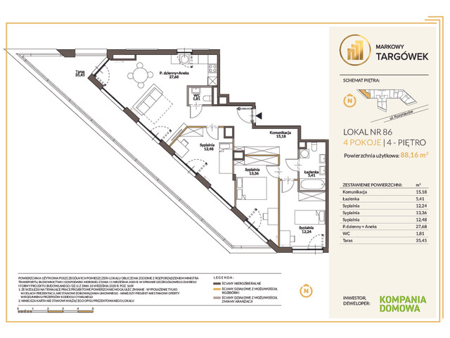 Mieszkanie w inwestycji MARKOWY TARGÓWEK, symbol 86 » nportal.pl
