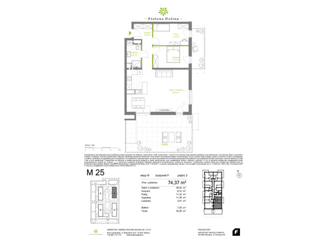 Mieszkanie w inwestycji Zielona Dolina, symbol OZ-F-M25 » nportal.pl