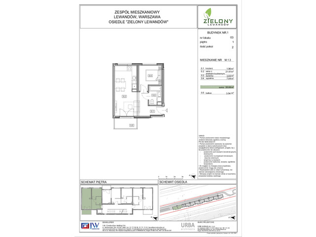 Mieszkanie w inwestycji Zielony Lewandów, symbol M.1.3 » nportal.pl