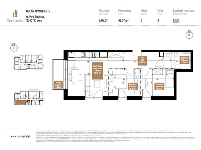 Mieszkanie w inwestycji OCEAN APARTMENTS, symbol A.02.01 » nportal.pl