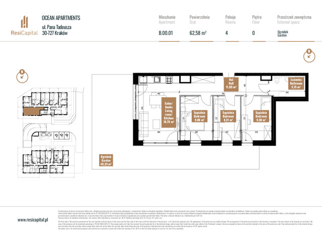 Mieszkanie w inwestycji OCEAN APARTMENTS, symbol B.00.01 » nportal.pl