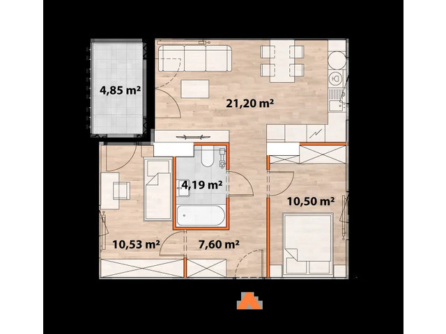 Mieszkanie w inwestycji Apartamenty Portowa, symbol 43/POR-A.04.07 » nportal.pl