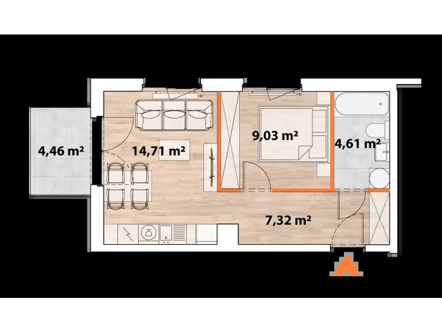 Mieszkanie w inwestycji Apartamenty Portowa, symbol 43/POR-A.04.01 » nportal.pl