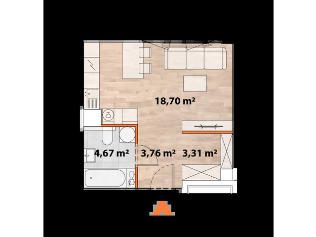 Mieszkanie w inwestycji Apartamenty Portowa, symbol 43/POR-A.03.06 » nportal.pl