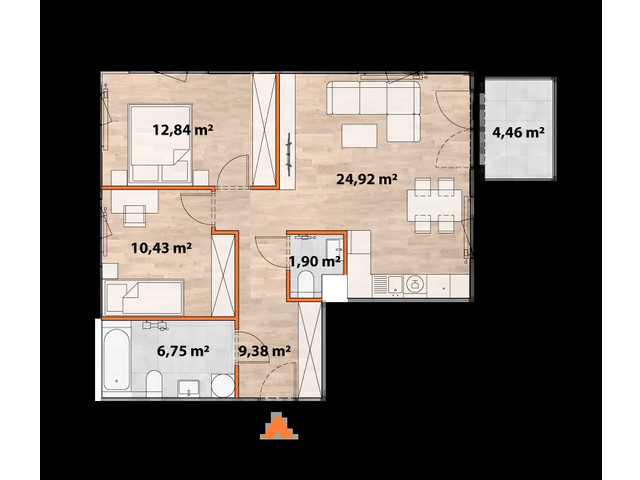 Mieszkanie w inwestycji Apartamenty Portowa, symbol 43/POR-C.01.03 » nportal.pl