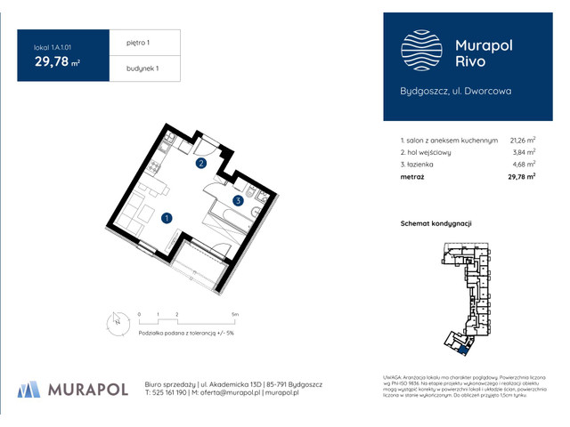 Mieszkanie w inwestycji Murapol Rivo, symbol 1.A.1.01 » nportal.pl