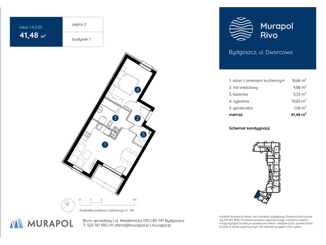 Mieszkanie w inwestycji Murapol Rivo, symbol 1.A.2.03 » nportal.pl