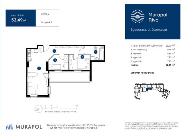 Mieszkanie w inwestycji Murapol Rivo, symbol 1.B.2.01 » nportal.pl