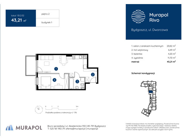 Mieszkanie w inwestycji Murapol Rivo, symbol 1.B.2.02 » nportal.pl