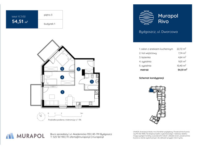 Mieszkanie w inwestycji Murapol Rivo, symbol 1.C.3.02 » nportal.pl