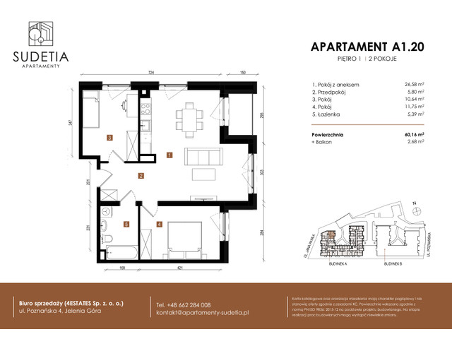 Mieszkanie w inwestycji APARTAMENTY SUDETIA, symbol A1.20 » nportal.pl