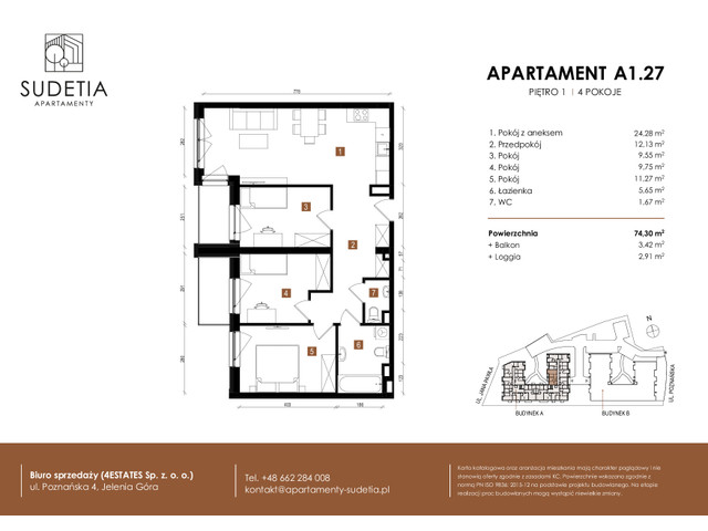 Mieszkanie w inwestycji APARTAMENTY SUDETIA, symbol A1.27 » nportal.pl