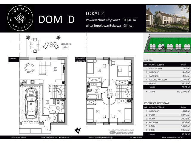 Dom w inwestycji Domy w Brzozach, budynek Rezerwacja., symbol D2 » nportal.pl