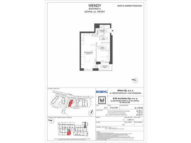 Mieszkanie w inwestycji Wendy, symbol A1M09 » nportal.pl