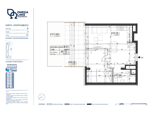 Mieszkanie w inwestycji Omega Lake Apartments, symbol B.0.01 » nportal.pl