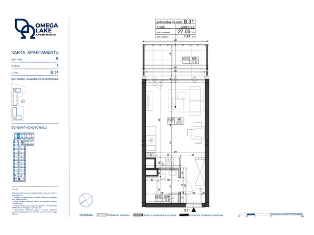 Mieszkanie w inwestycji Omega Lake Apartments, symbol B.1.31 » nportal.pl