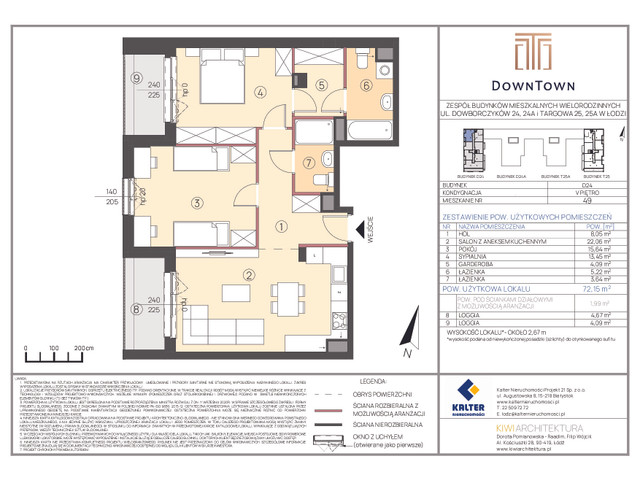Mieszkanie w inwestycji DownTown, symbol D24_49 » nportal.pl