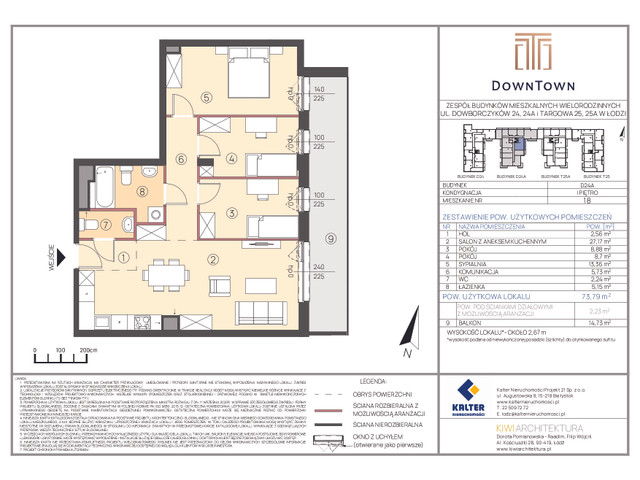 Mieszkanie w inwestycji DownTown, symbol D24A_18 » nportal.pl