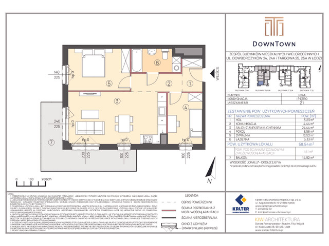 Mieszkanie w inwestycji DownTown, symbol D24A_21 » nportal.pl