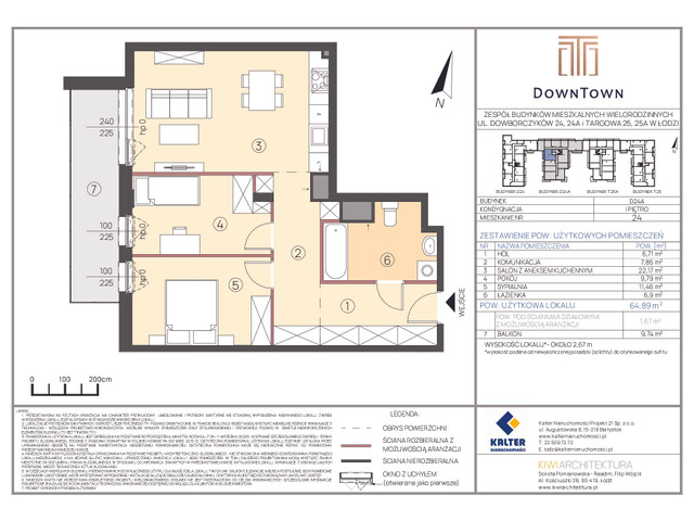 Mieszkanie w inwestycji DownTown, symbol D24A_24 » nportal.pl