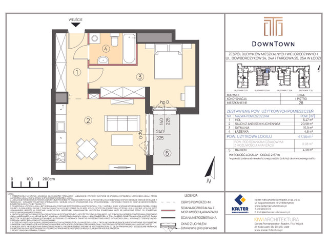 Mieszkanie w inwestycji DownTown, symbol D24A_28 » nportal.pl