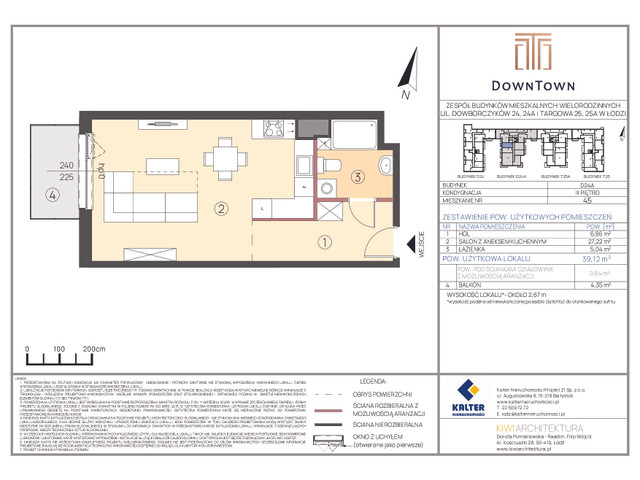 Mieszkanie w inwestycji DownTown, symbol D24A_45 » nportal.pl
