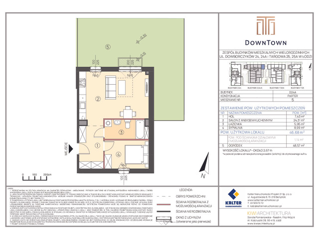 Mieszkanie w inwestycji DownTown, symbol D24A_5 » nportal.pl