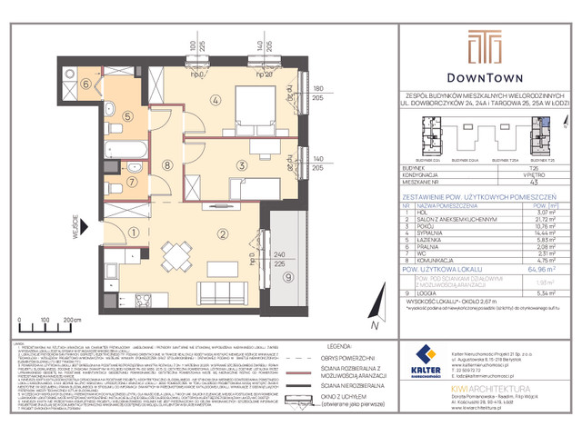 Mieszkanie w inwestycji DownTown, symbol T25_43 » nportal.pl