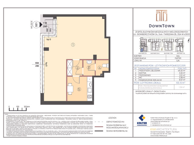 Komercyjne w inwestycji DownTown, budynek Rezerwacja, symbol D24_U4 » nportal.pl