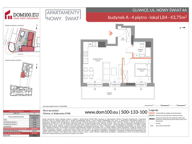 Komercyjne w inwestycji Apartamenty Nowy Świat, symbol L84 » nportal.pl