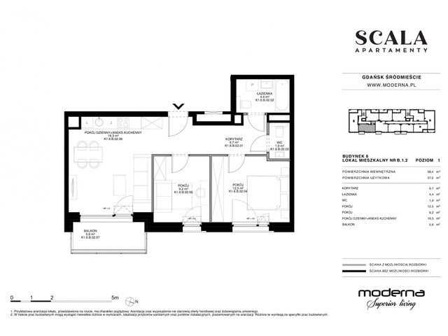 Mieszkanie w inwestycji Apartamenty Scala, symbol 6-B.1.2 » nportal.pl