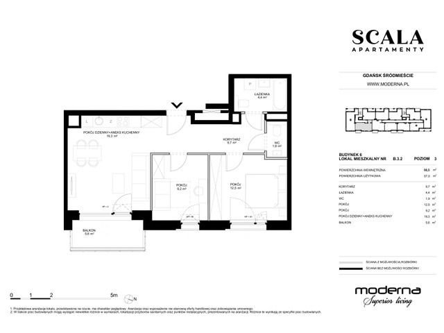 Mieszkanie w inwestycji Apartamenty Scala, symbol 6-B.3.2 » nportal.pl