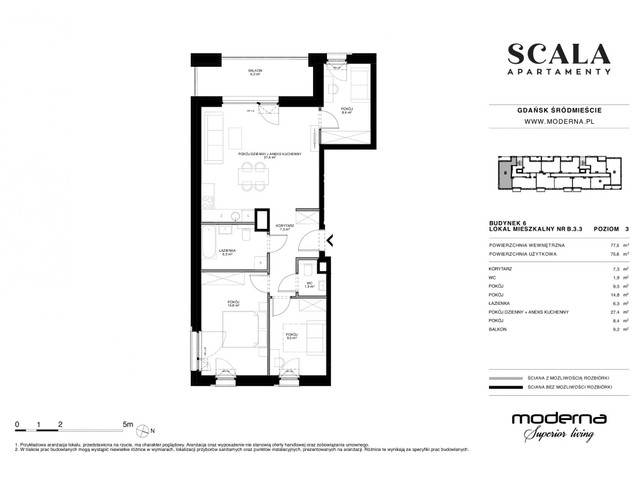 Mieszkanie w inwestycji Apartamenty Scala, symbol 6-B.3.3 » nportal.pl