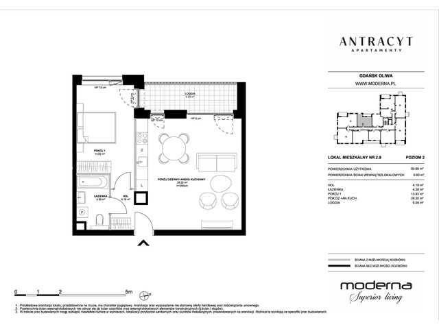 Mieszkanie w inwestycji Antracyt Apartamenty, symbol 2.9 » nportal.pl